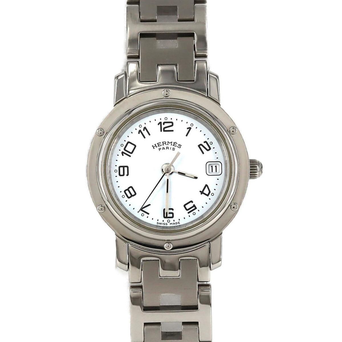Pre-Owned Hermes Clipper CL4.210 SS Quartz Watch