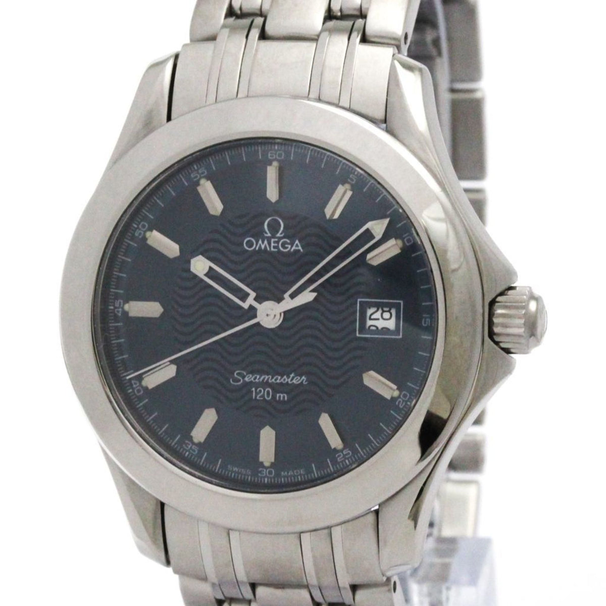 Pre-Owned OMEGA Seamaster 120M Steel Quartz Mens Watch 2511.81 Polished
