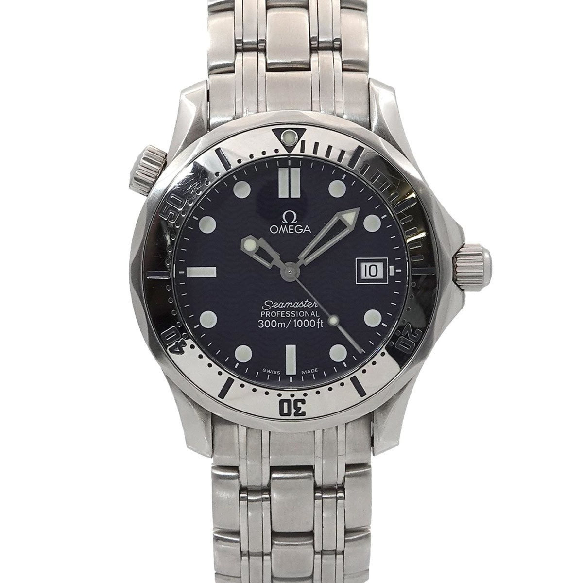 Pre-Owned OMEGA Seamaster Professional 2562 80 Boys' Watch with Date, Navy, Quartz Movement
