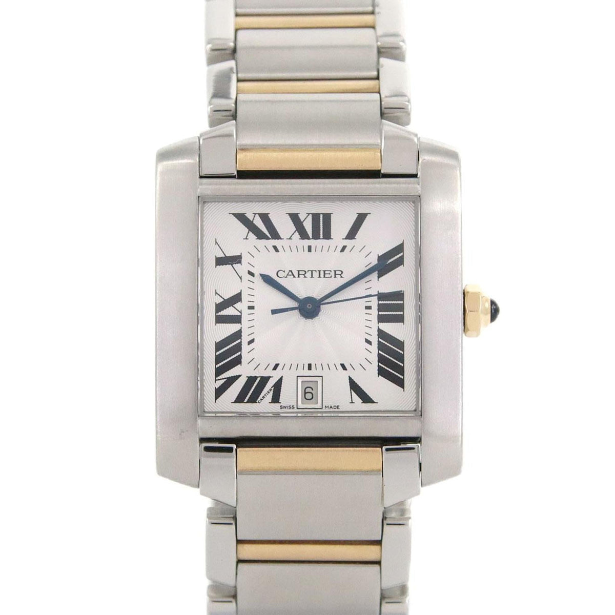 Pre-Owned Cartier Tank Fran?aise LM Two-tone Watch W51005Q4 SSxYG Automatic