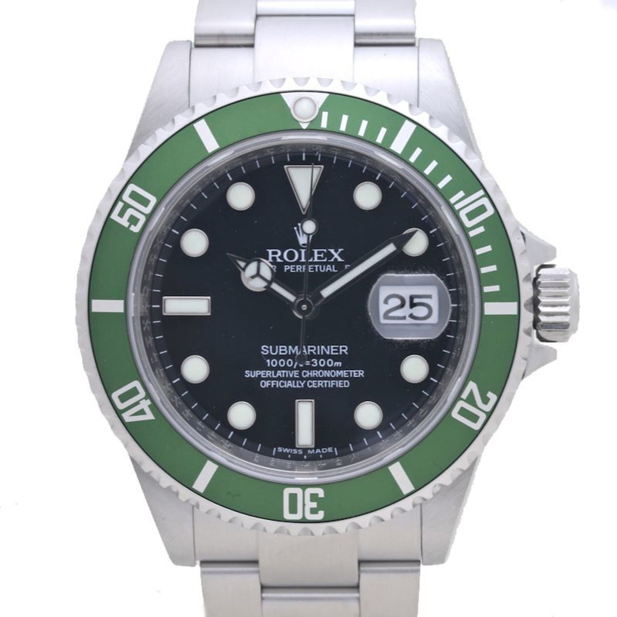 Pre-Owned ROLEX Rolex Submariner Date 16610LV Stainless Steel Men's Watch 39465