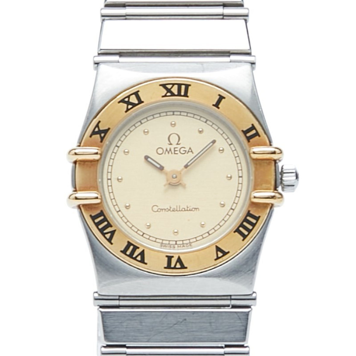 Pre-Owned Omega Constellation Quartz Watch, Gold Dial, Stainless Steel, Yellow Gold, Women's, OMEGA