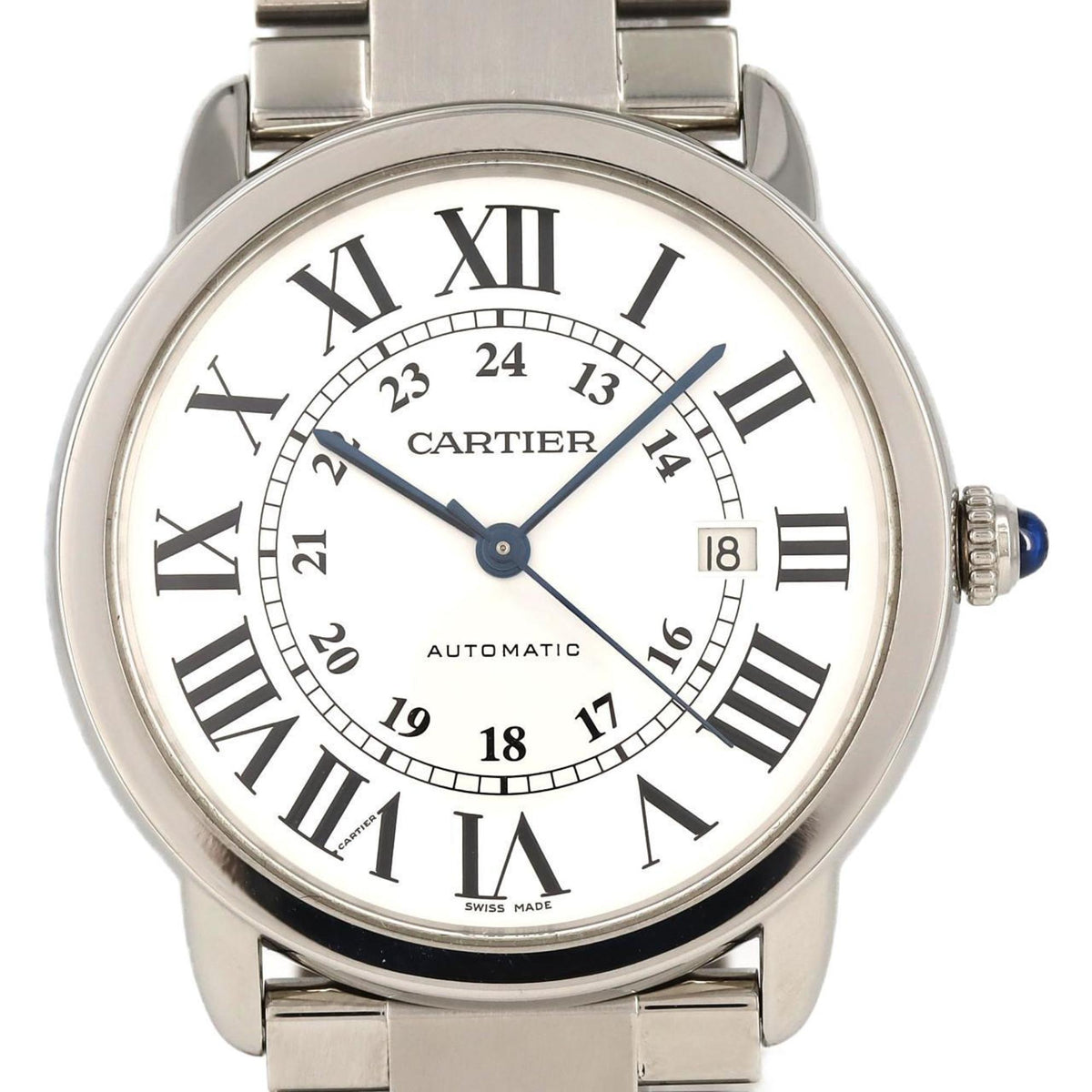 Gebrauchte Cartier Rondo Solo XL W6701011 SS Automatikuhr 