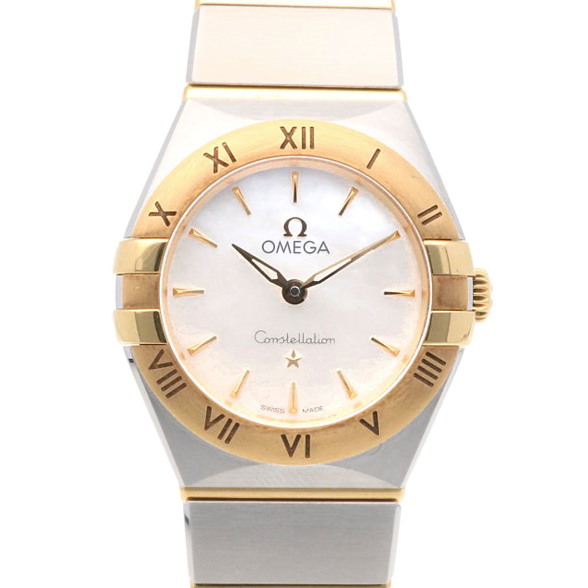 Pre-Owned Omega Constellation Wristwatch, Stainless Steel, Quartz, 13120256005002, 92962XXX, Ladies, Used, White Shell