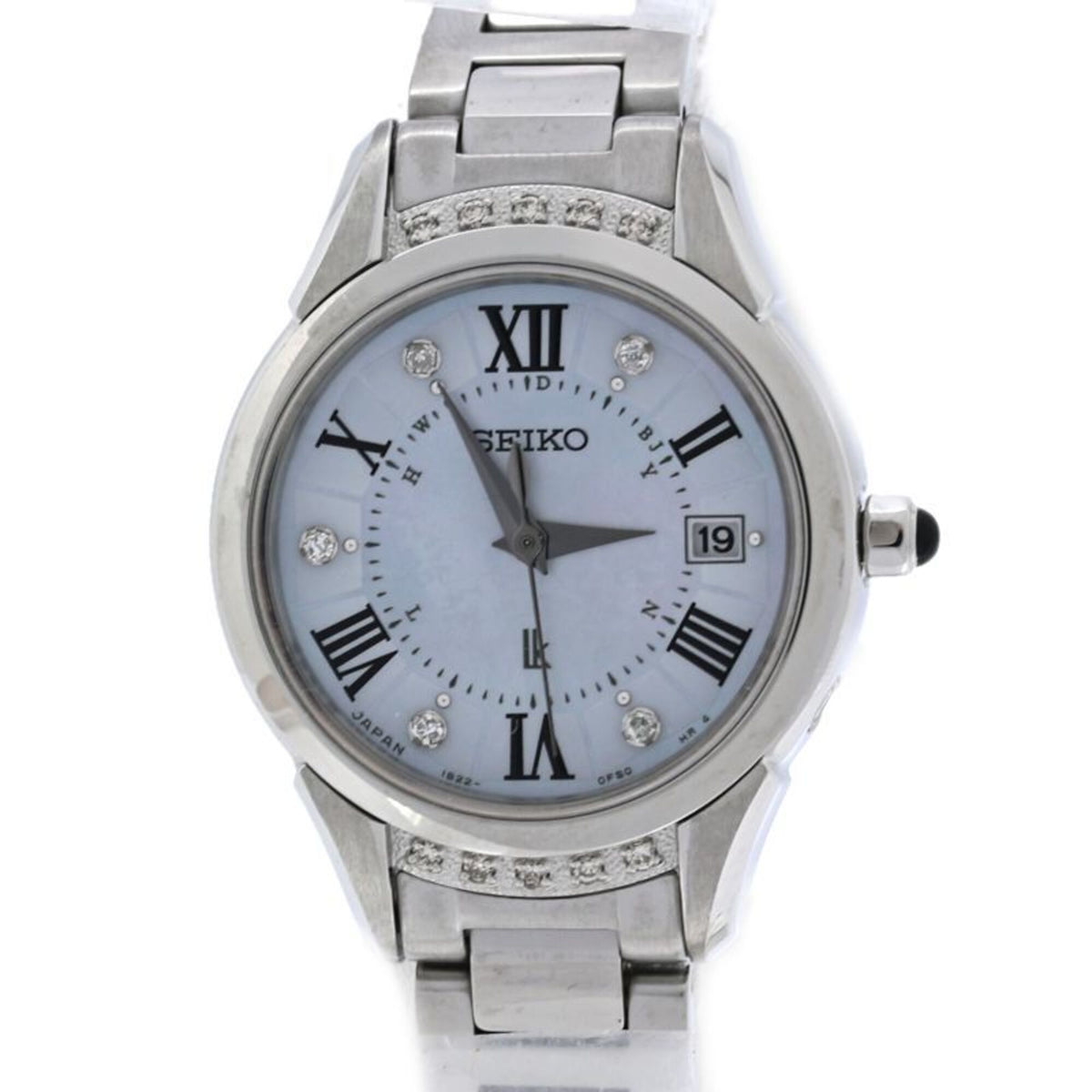 Pre-Owned SEIKO Lukia Haruka Ayase Diamond Watch SSVW115 1B22-0CL0 Women's Stainless Steel /40413