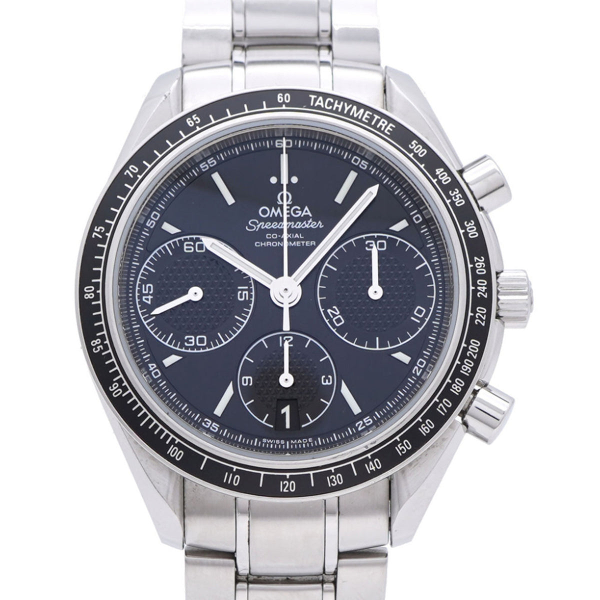 Pre-Owned Omega Speedmaster Racing 326.30.40.50.01.001 Automatic Watch Stainless Steel Black Dial 0425