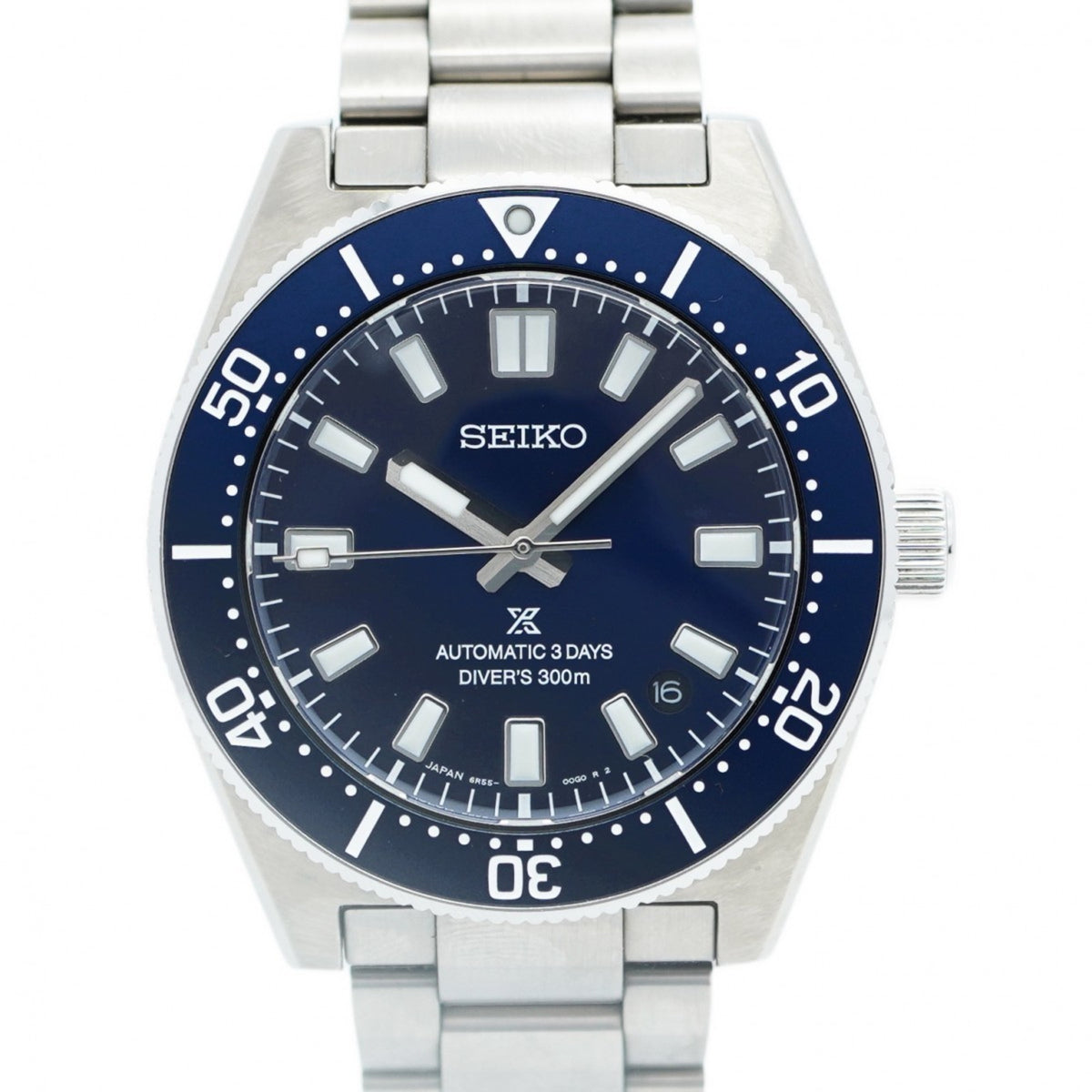 Pre-Owned Seiko Prospex 6R55-00G0 Navy Dial Men's Watch