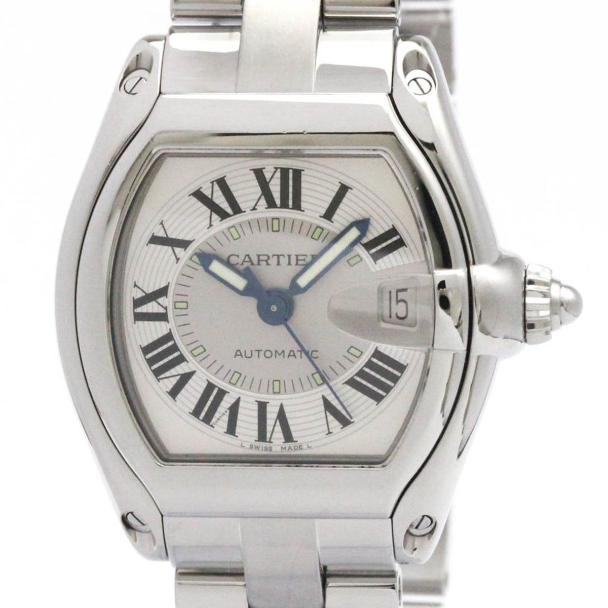 Pre-Owned CARTIER Cartier Roadster LM Automatic Mens Watch W62000V3 Polished
