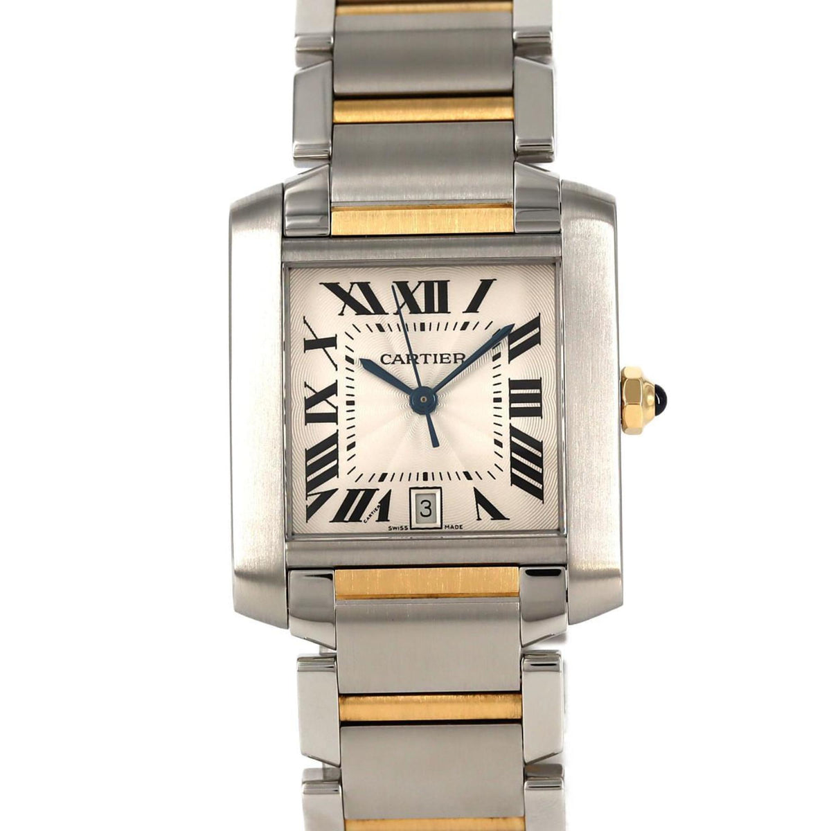 Pre-Owned Cartier Tank Fran?aise LM Two-tone Watch W51005Q4 SSxYG Automatic