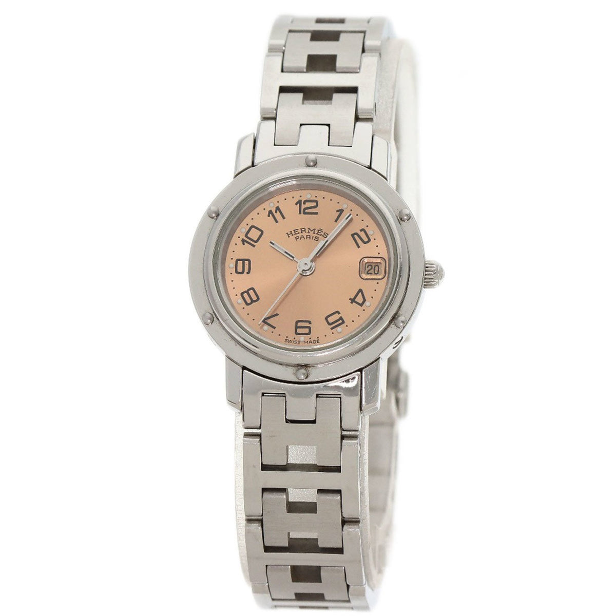 Montre Hermes CL4.210 Clipper d'occasion en acier inoxydable pour femme HERMES 