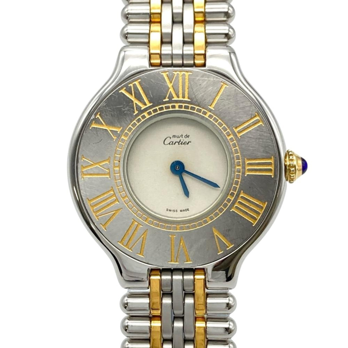 Pre-Owned Cartier W10051F4 Vantianne Must 21 Quartz Watch with Ivory Dial for Women