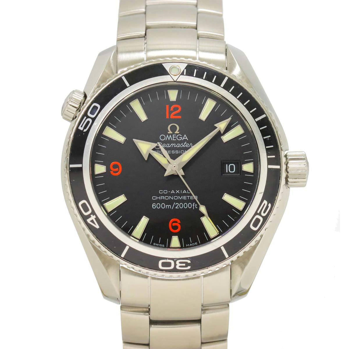 Pre-Owned OMEGA Seamaster Planet Ocean Co-Axial Chronometer 600M 2201 51 Men's Watch with Date Display, Black, Automatic