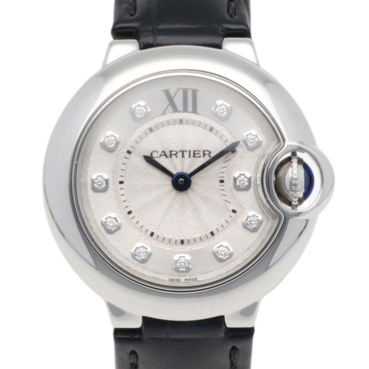 Pre-Owned Cartier Ballon Bleu Wristwatch, Stainless Steel 3009 Quartz Ladies' Watch, Used, 11 Diamonds