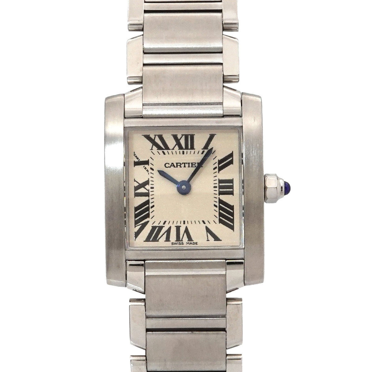 Pre-Owned Cartier Tank Francaise SM W51008Q3 Women's Ivory Quartz Watch