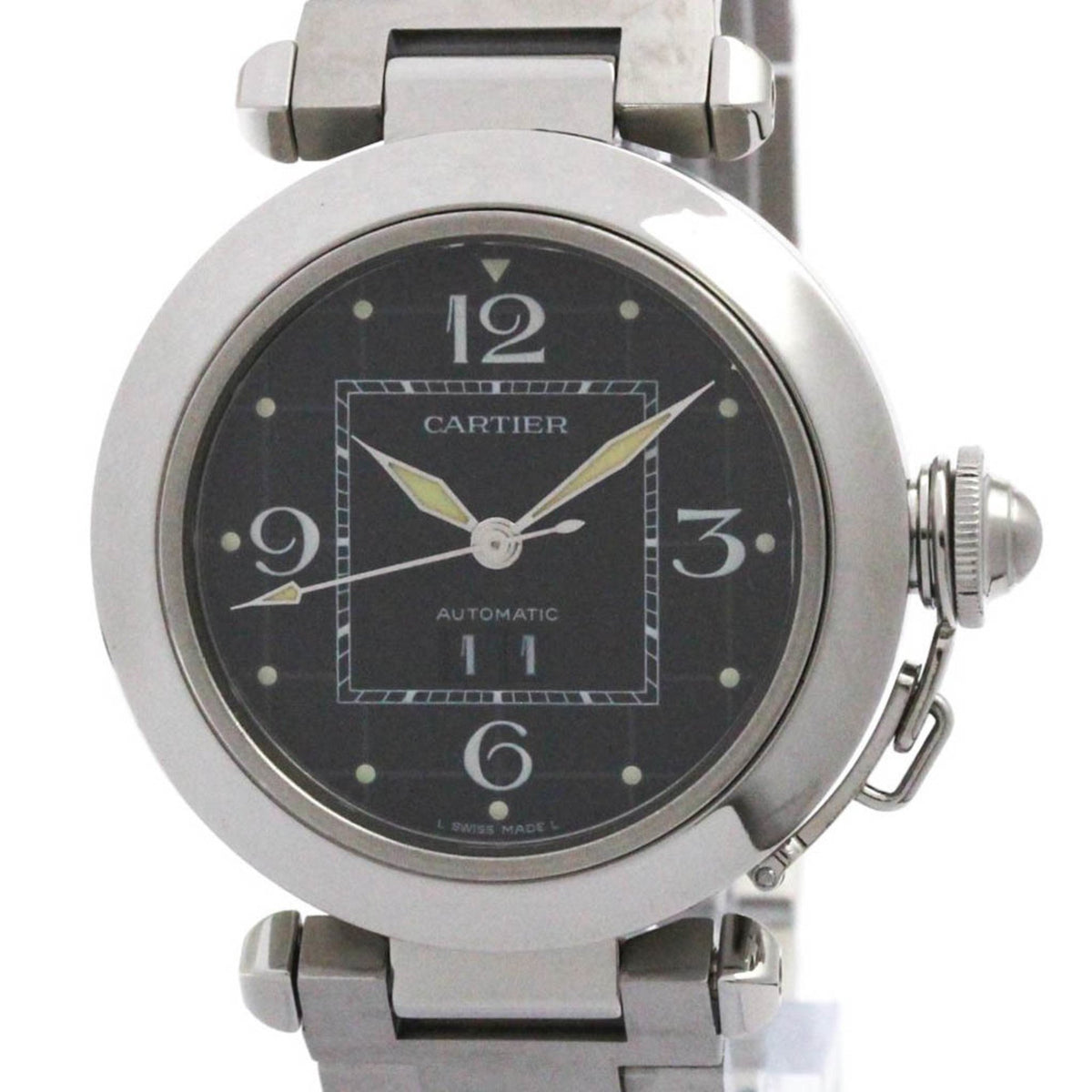 Pre-Owned CARTIER Pasha C Big Date Automatic Unisex Watch W31053M7 Polished
