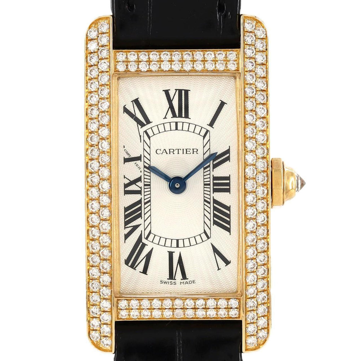Pre-Owned Cartier Tank American SM YG Cross 2D Quartz Watch