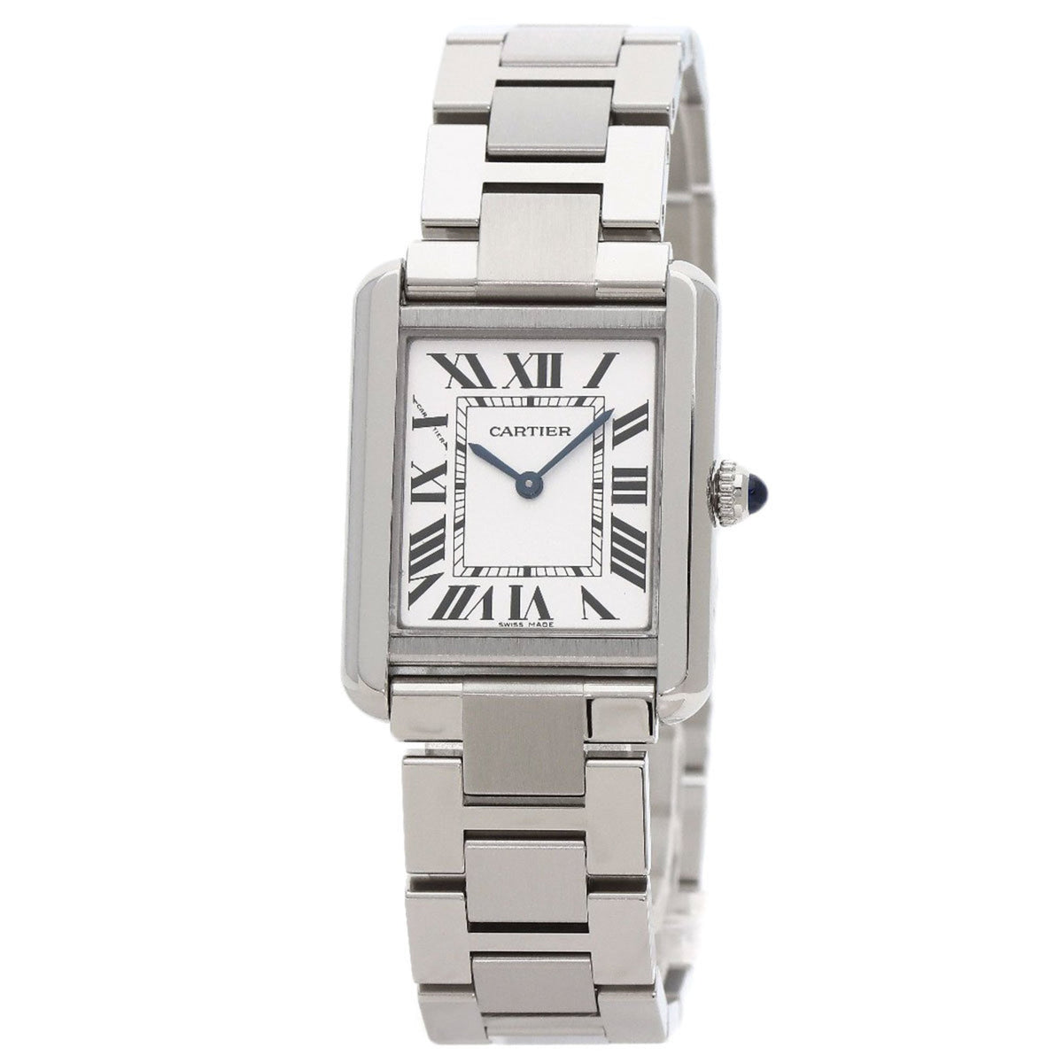 Gebrauchte Cartier W5200013 Tank Solo SM Uhr Edelstahl SS Damen 