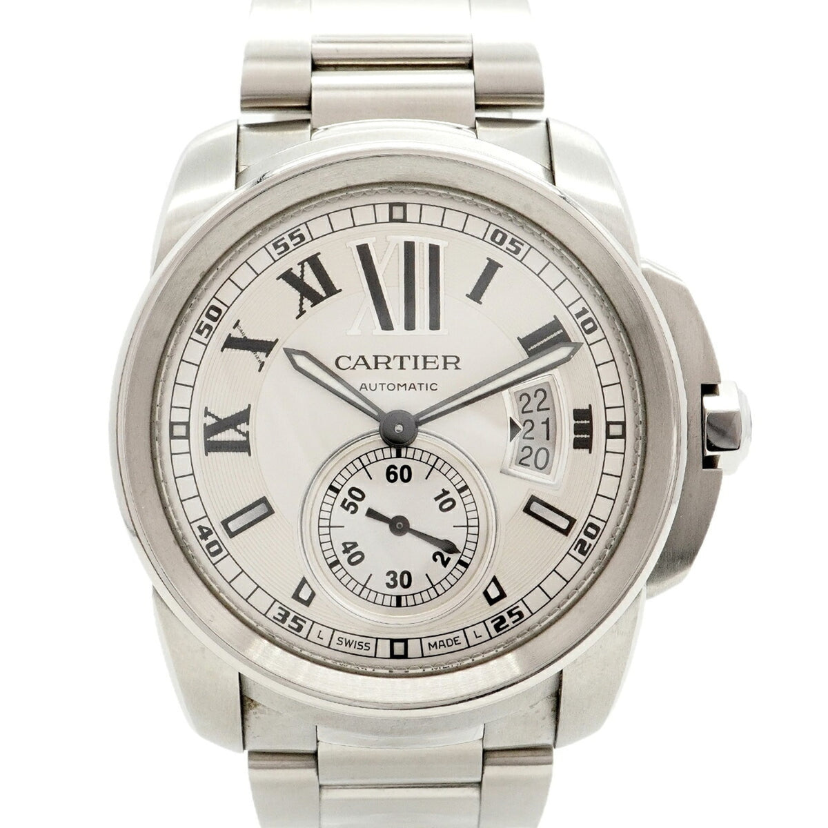 Pre-Owned Cartier Calibre de LM W7100015 Silver Dial Men's Watch