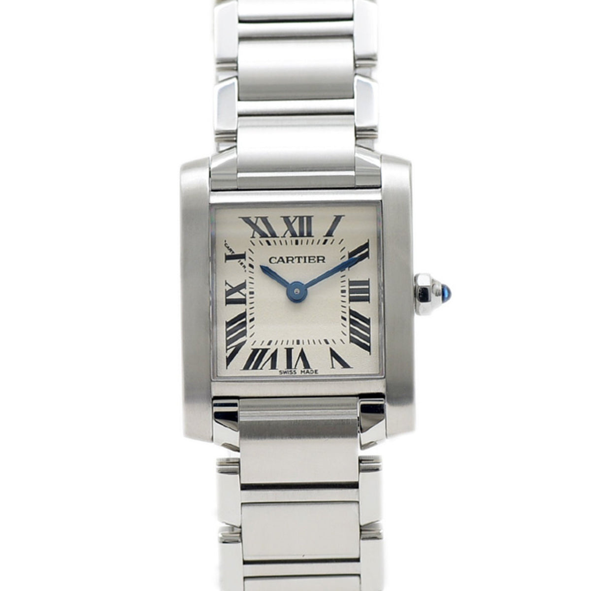 Pre-Owned Cartier Tank Fran?aise SM Women's Silver Dial Watch W51008Q3