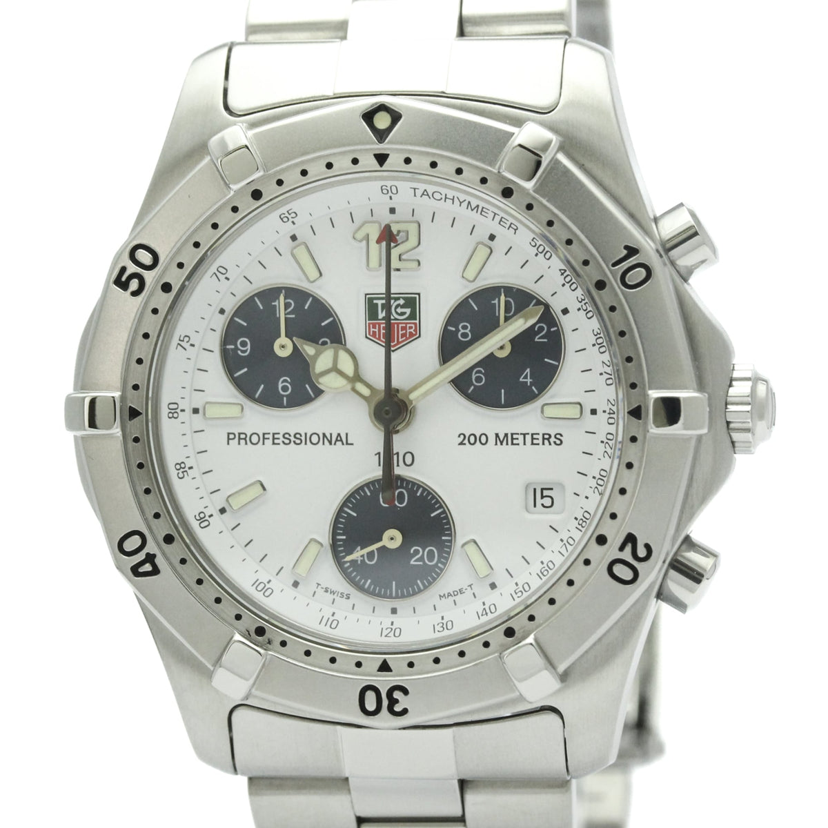 Pre-Owned TAG HEUER 2000 Classic Professional Chronograph Watch CK1111 Polished