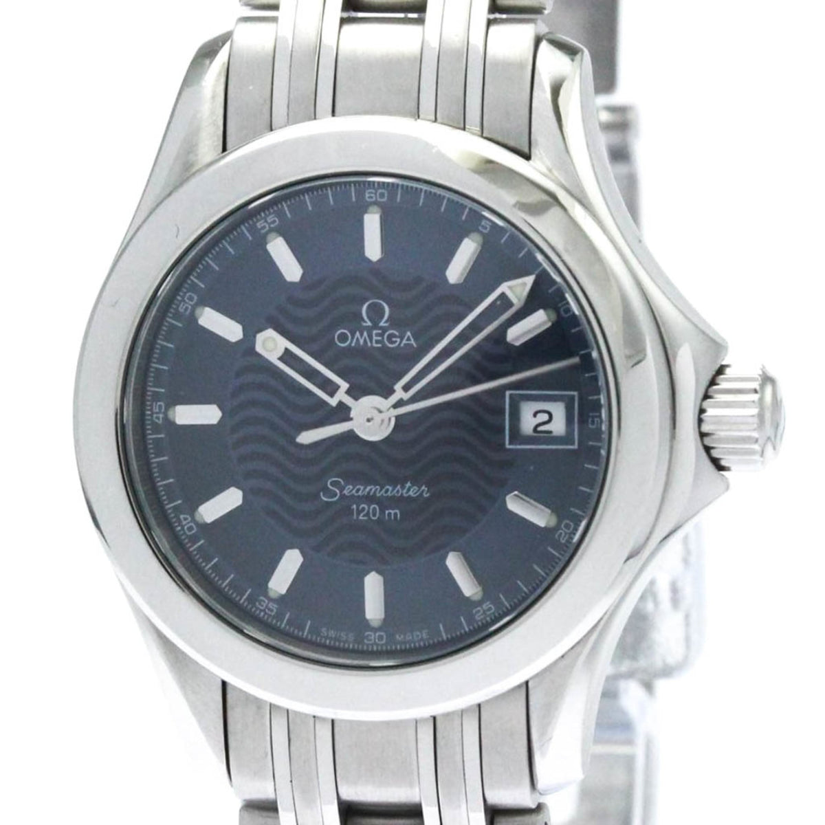Pre-Owned OMEGA Seamaster 120M Steel Quartz Ladies Watch 2581.81 Polished