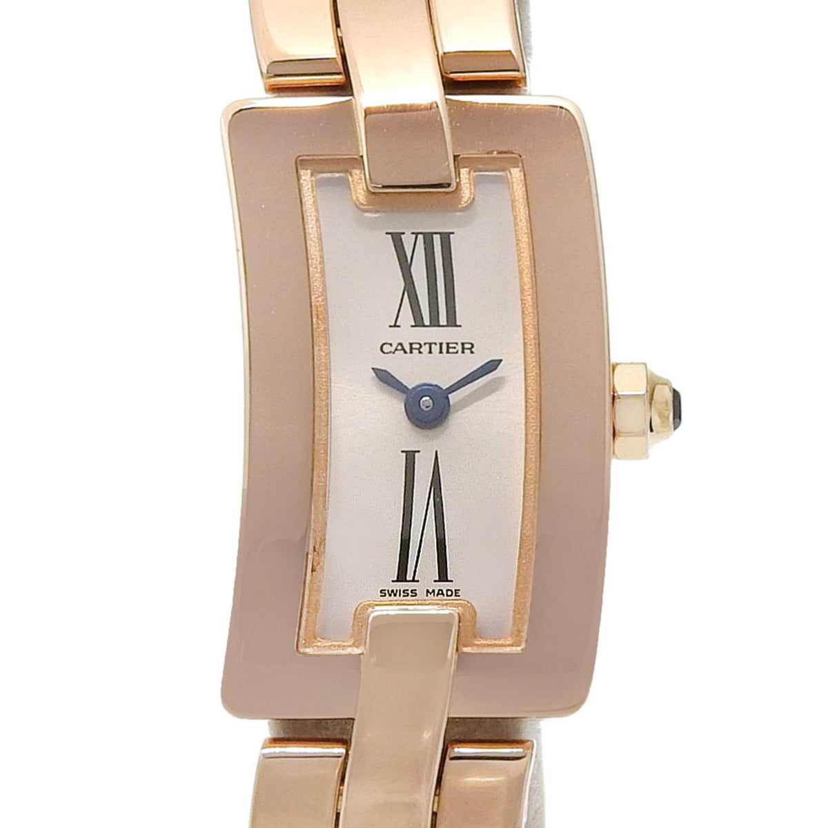 Pre-Owned Cartier Ballerina SM W700023J White Dial 18K Pink Gold Approx. 69.1g 23.4mm (height) x 14mm (width) Women's Watch