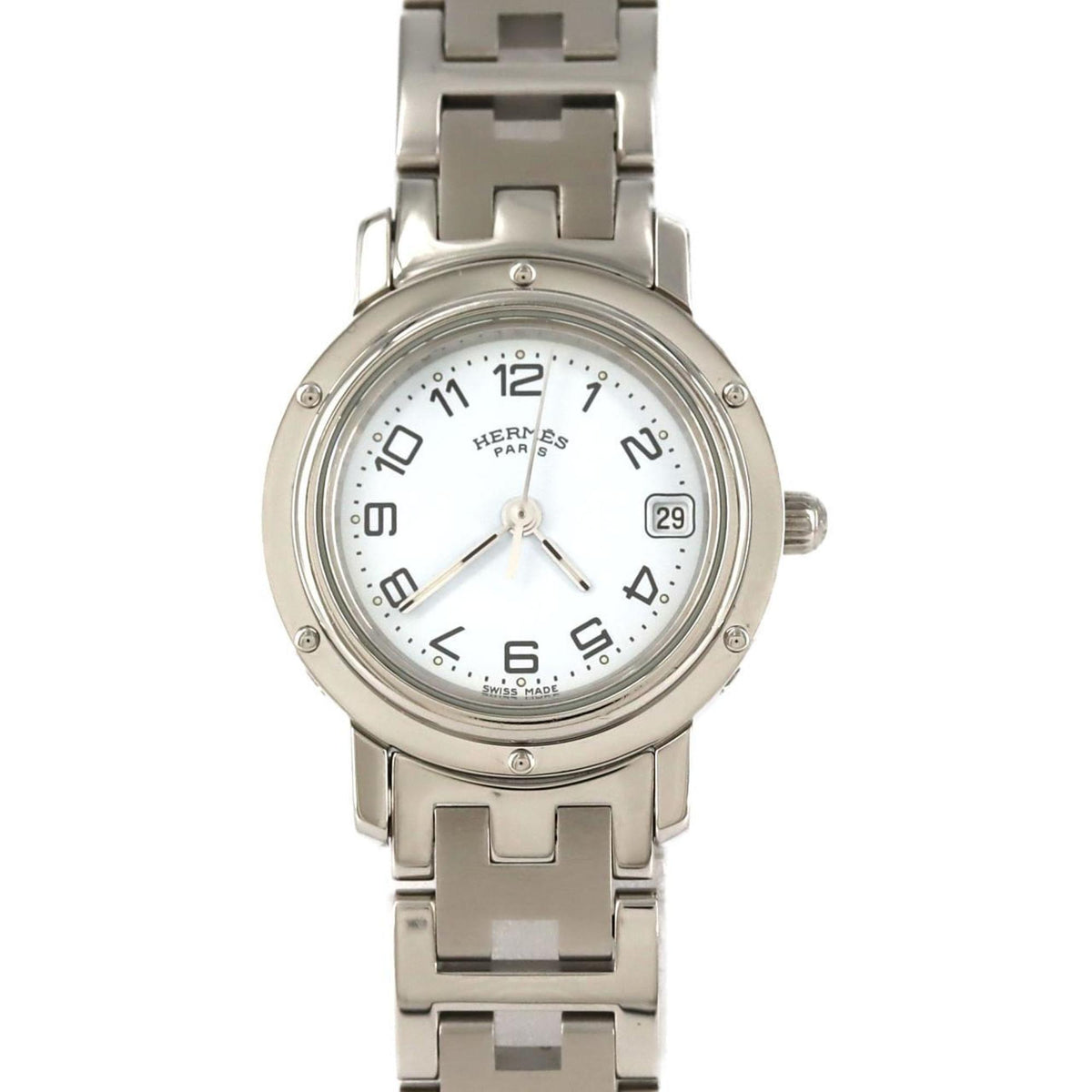 Pre-Owned Herm?s Clipper CL4.210 Stainless Steel Quartz Watch