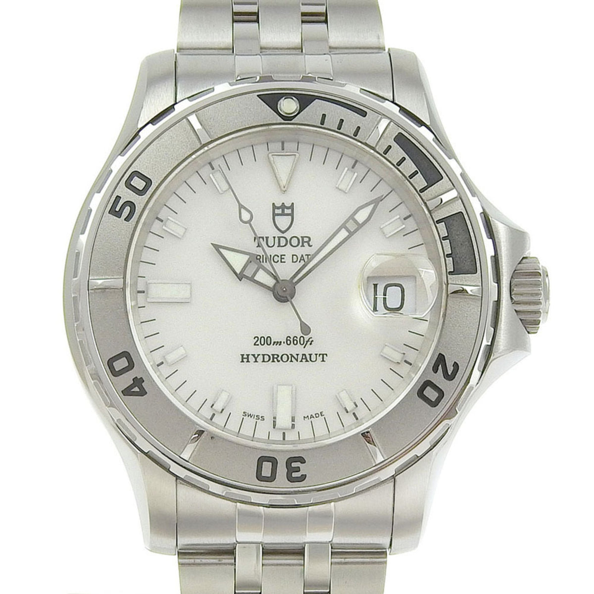 Pre-Owned Like new TUDOR Tudor Prince Hydronaut Date 89190 White dial Stainless steel Automatic winding Approx. 41mm Men's