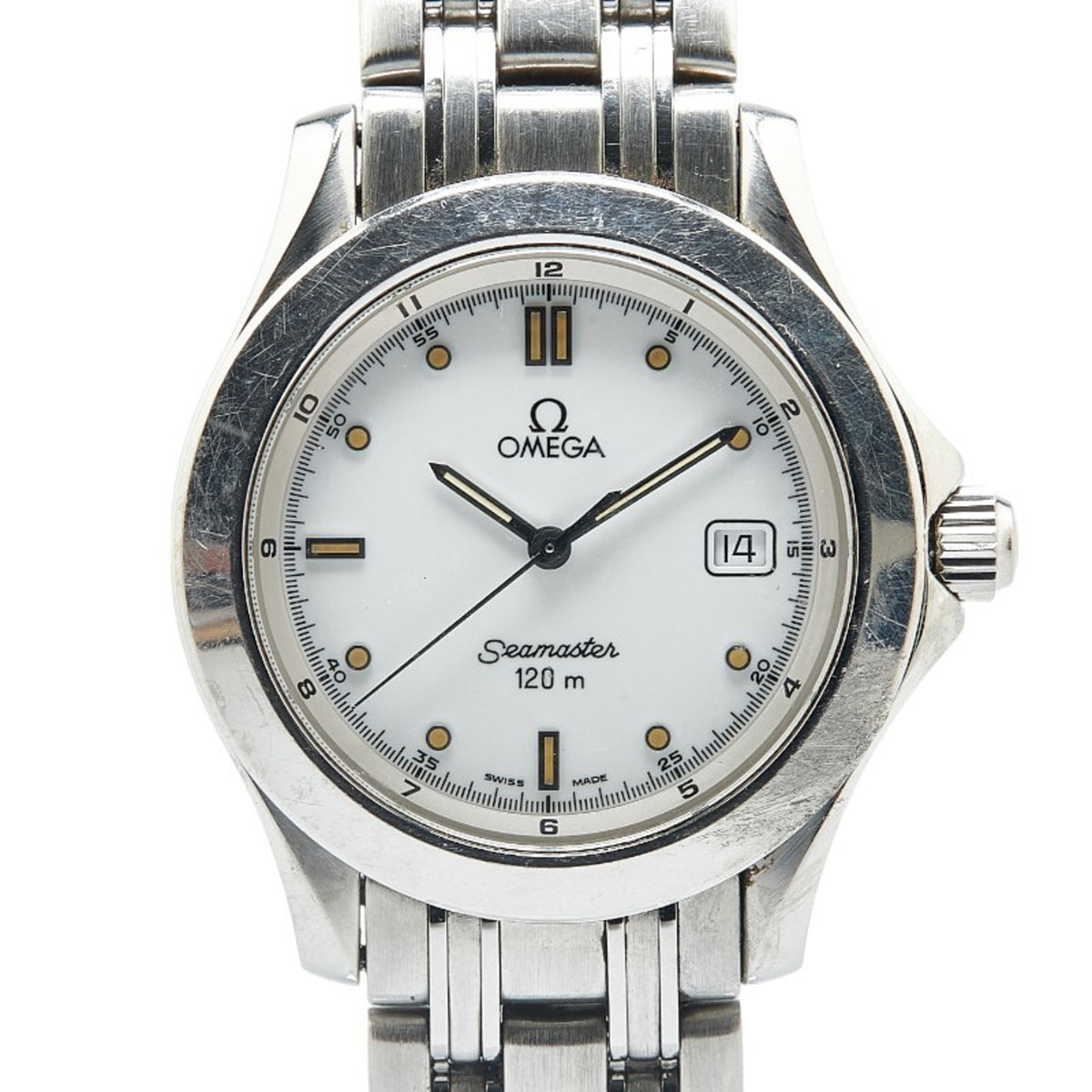 Pre-Owned OMEGA Seamaster 120 Watch 2511.20 Quartz White Dial Stainless Steel Men's