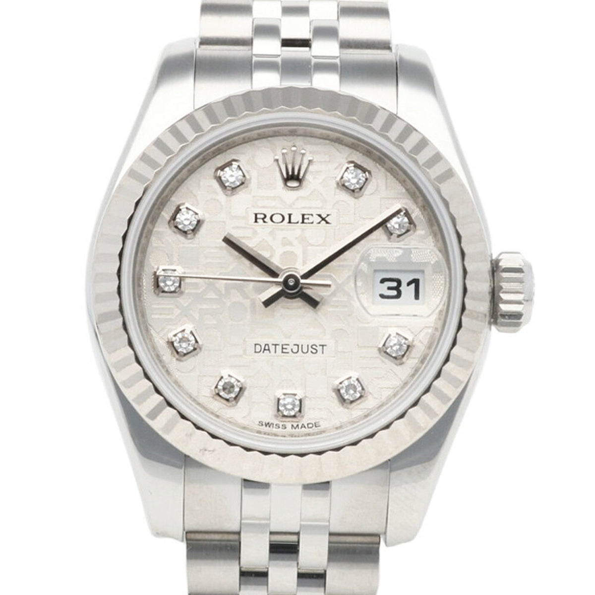 Pre-Owned Rolex Datejust Oyster Perpetual Watch, Stainless Steel, 179174G, Automatic, Women's, ROLEX G Serial, 2010 Model, 10 Diamonds, Horicon, Overhauled