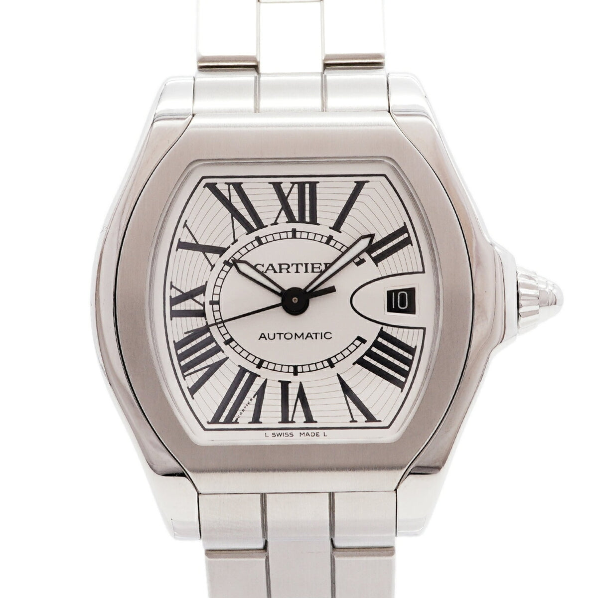 Pre-Owned Cartier Roadster LM W6206017 Silver Dial Men's Watch
