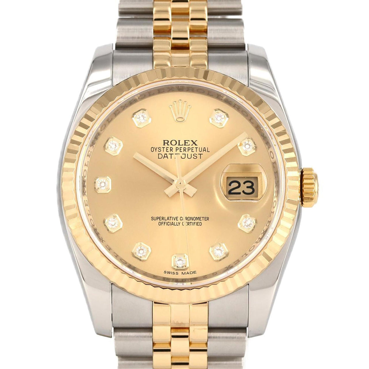Pre-Owned Rolex Datejust 116233G SSxYG Automatic Watch, Random Number