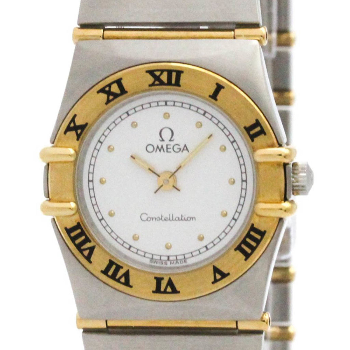 Pre-Owned OMEGA Constellation 18K Gold Steel Ladies Watch 795.1080 Polished