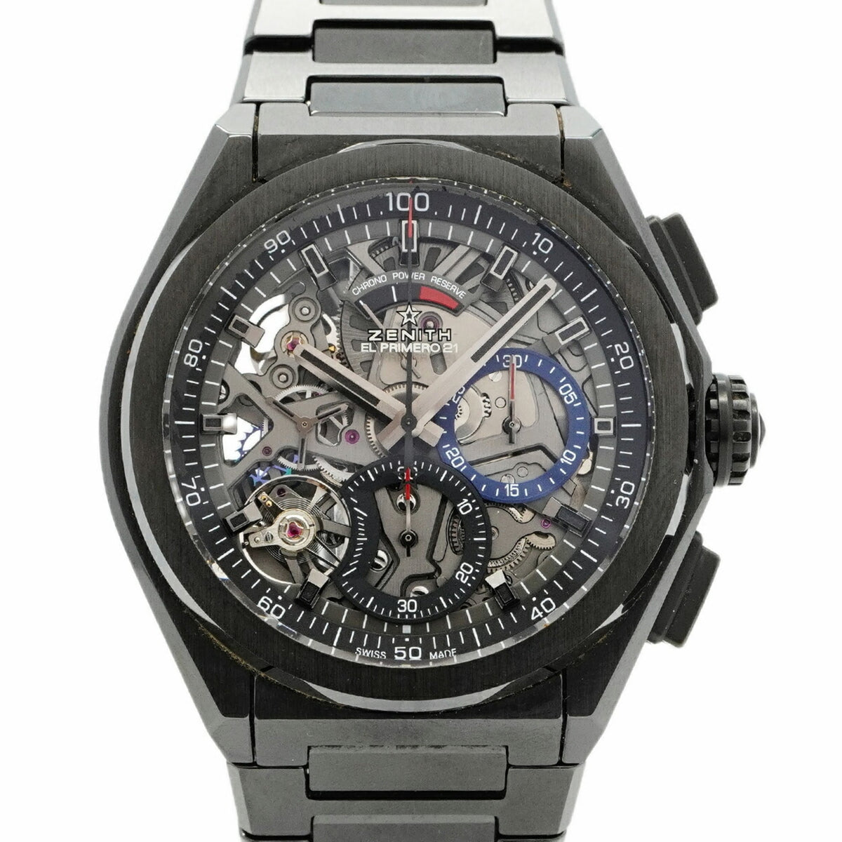 Pre-Owned Zenith Defy El Primero 21 49.9000.9004 Skeleton Dial Men's Watch