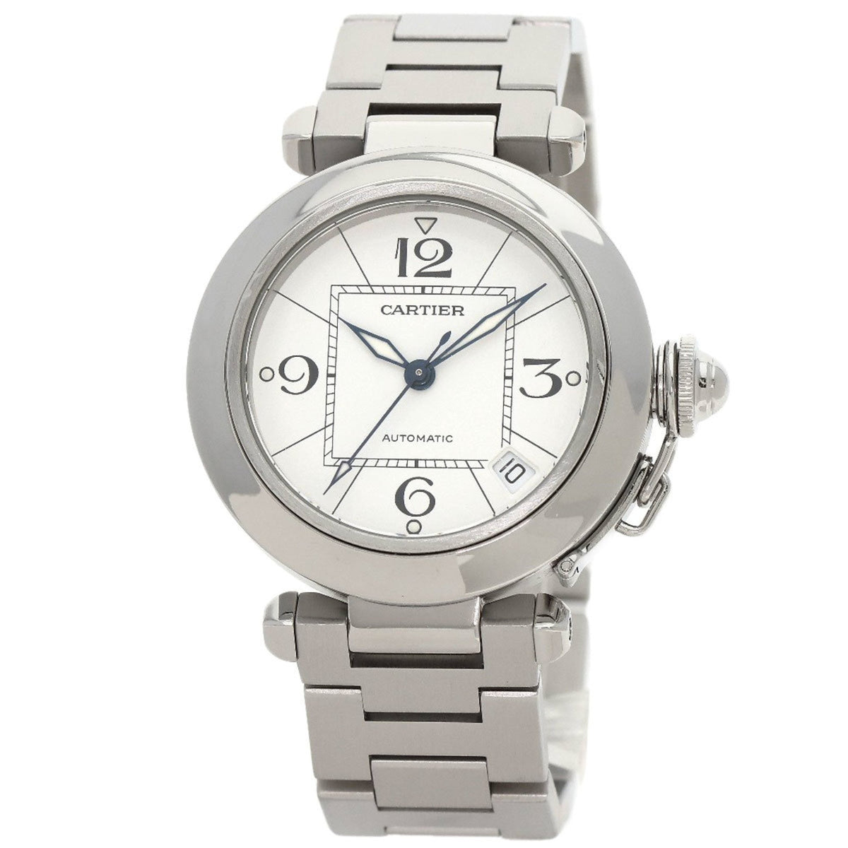 Montre Cartier Pasha C d'occasion pour homme, modèle W3107M7, en acier inoxydable SS. 
