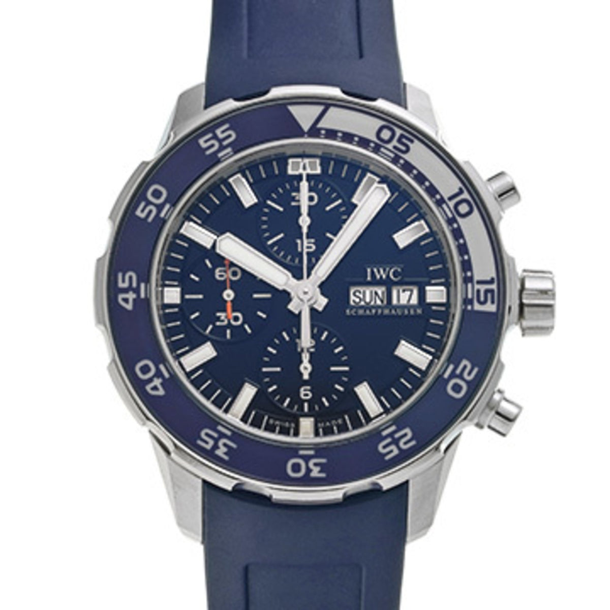 Pre-Owned IWC Aquatimer Chrono IW376711 Blue Men's Watch Automatic