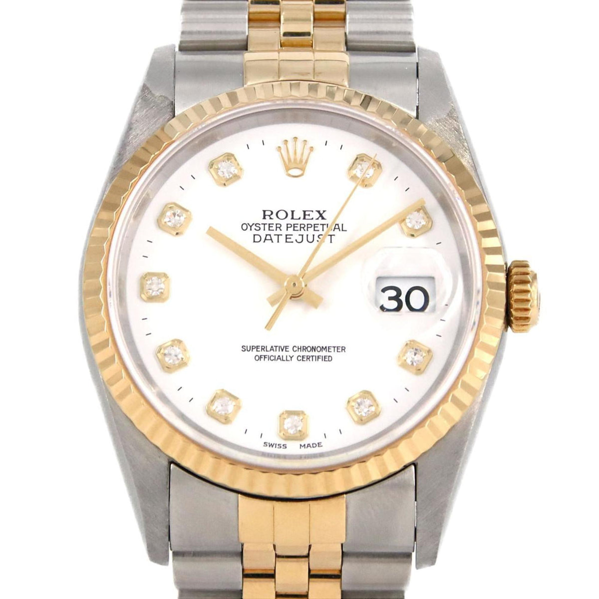 Montre automatique Rolex Datejust 16233G SSxYG d'occasion, série T 