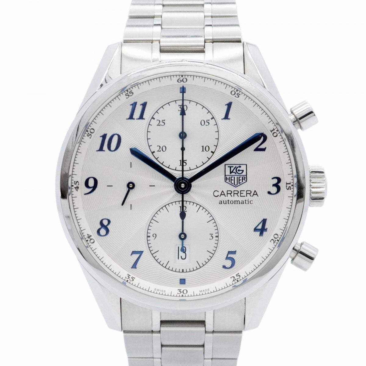 Montre homme TAG Heuer Carrera CAS2111 d'occasion à cadran argenté 