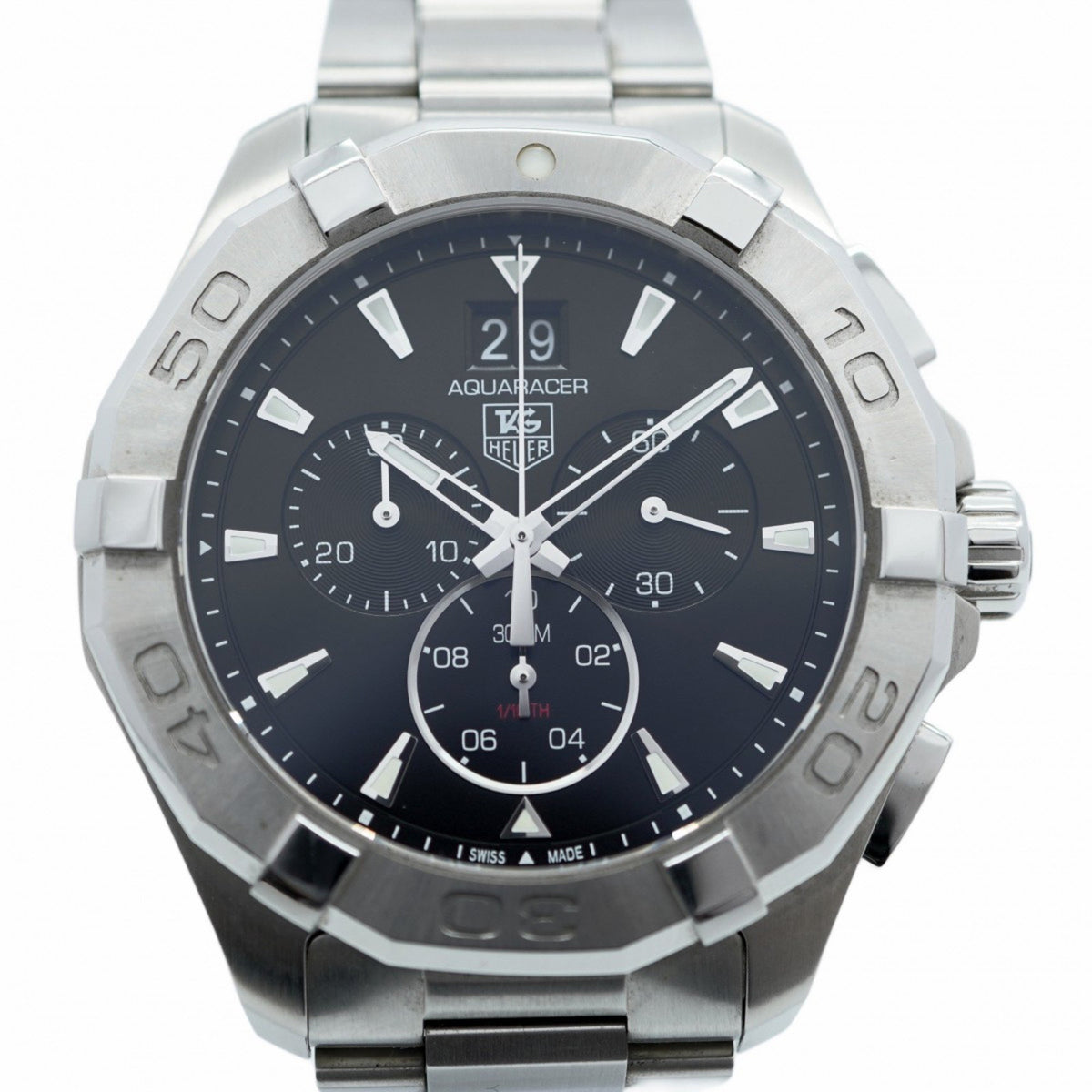 Pre-Owned TAG Heuer Aquaracer CAY1110-0 Black Dial Men's Watch