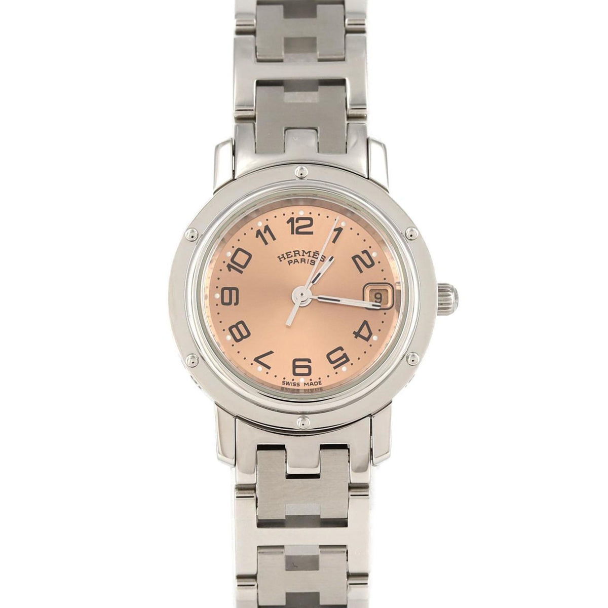 Pre-Owned Herm?s Clipper CL4.210 Stainless Steel Quartz Watch