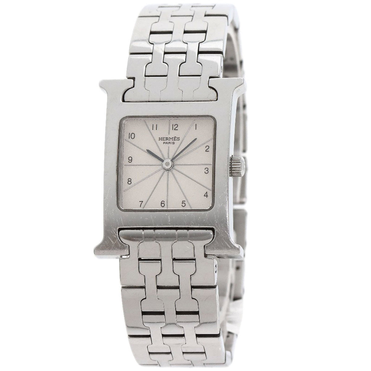 Montre Hermes HH1.210 H d'occasion en acier inoxydable pour femme. 