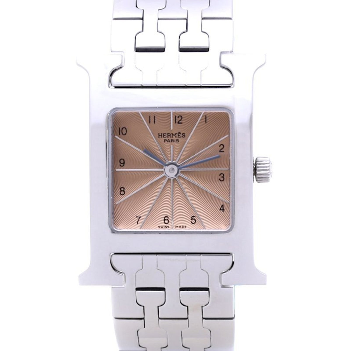 Gebrauchte HERMES H Uhr HH1.210.461 4804 Edelstahl Damen 130394 