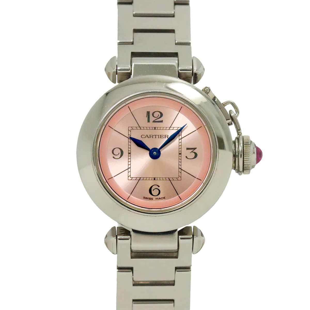 Pre-Owned Cartier Miss Pasha W3140008 Women's Pink Quartz Watch