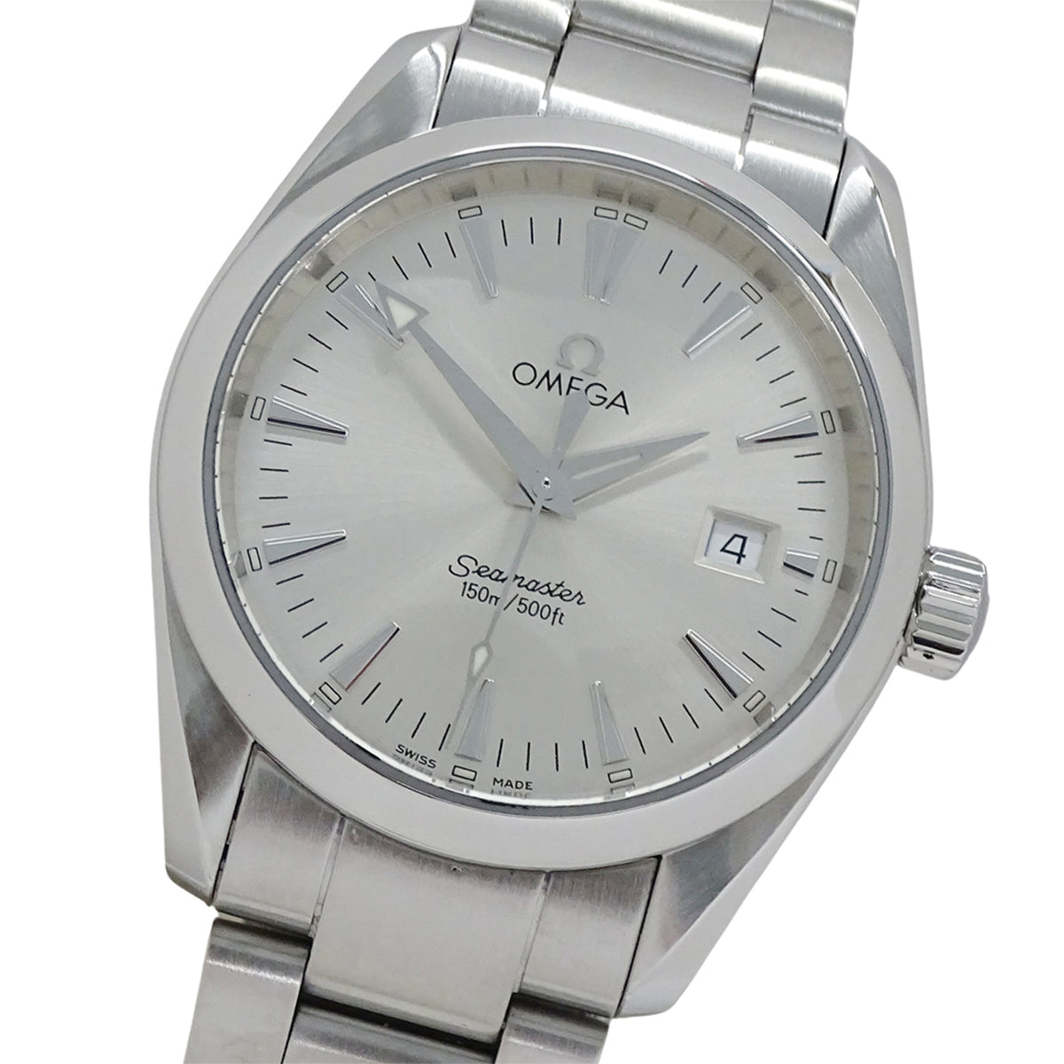 Pre-Owned OMEGA Seamaster Aqua Terra 2518.30 Men's Watch, 150m, Date, Quartz Movement, QZ Stainless Steel, Silver, Polished