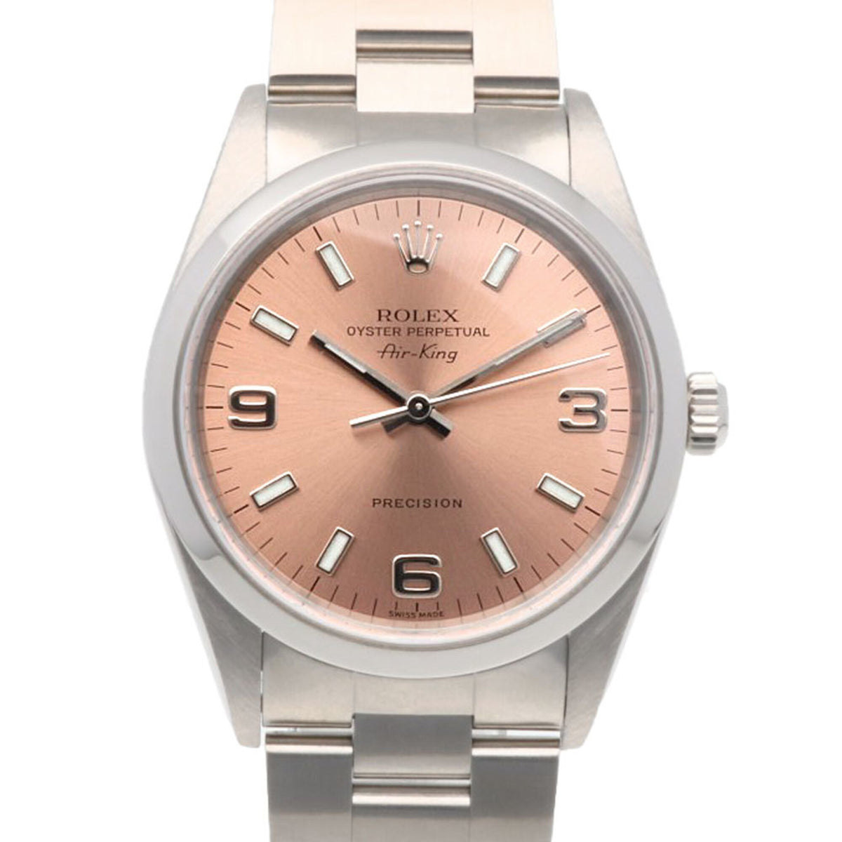 Pre-Owned Rolex Air-King Oyster Perpetual Watch, Stainless Steel, 14000 Series, Automatic Winding, Overhauled, Polished, P-serial Number, Men's/Women's.