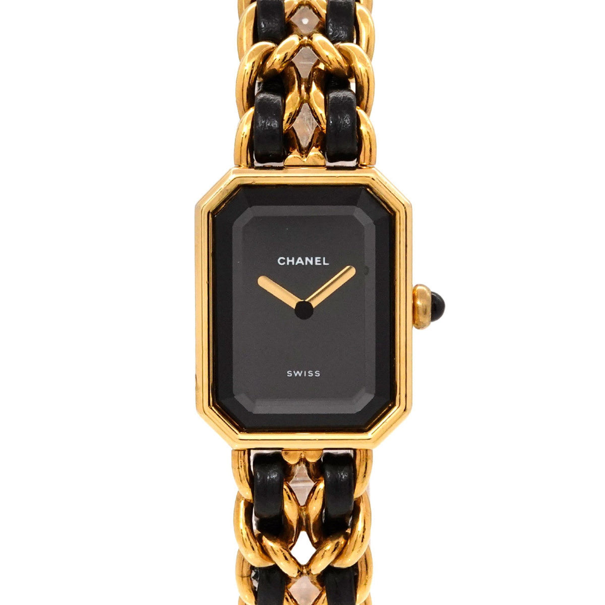 Pre-Owned CHANEL Premiere L size H0001 Ladies watch Black Gold Quartz