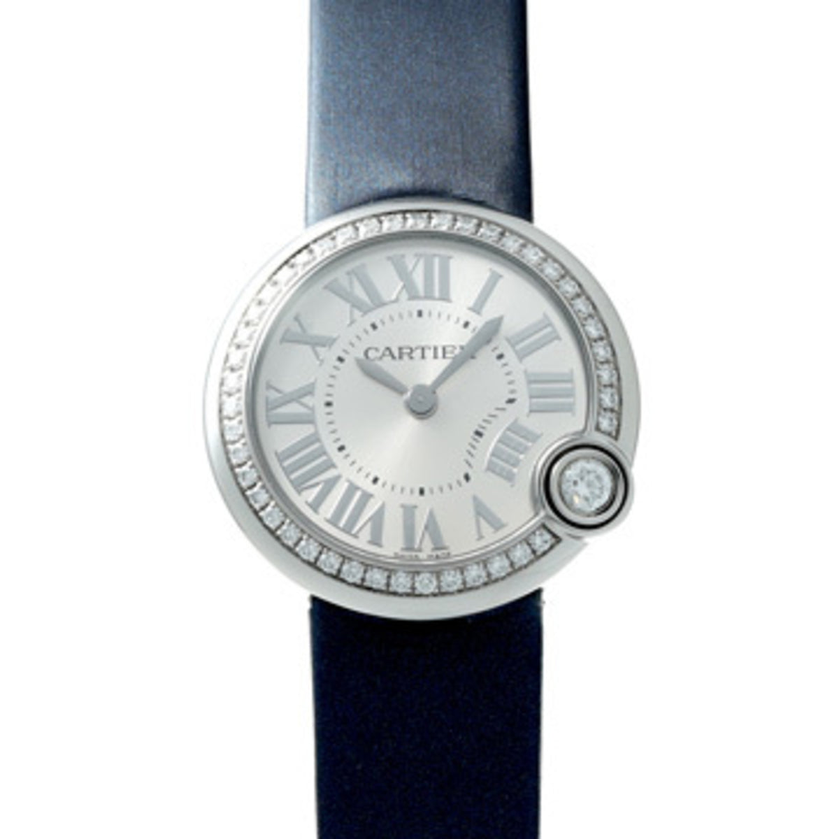 Pre-Owned Cartier Santos Galbee LM Antique W4BL0003 Silver Ladies Quartz Watch (Pre-owned) - Ginzo