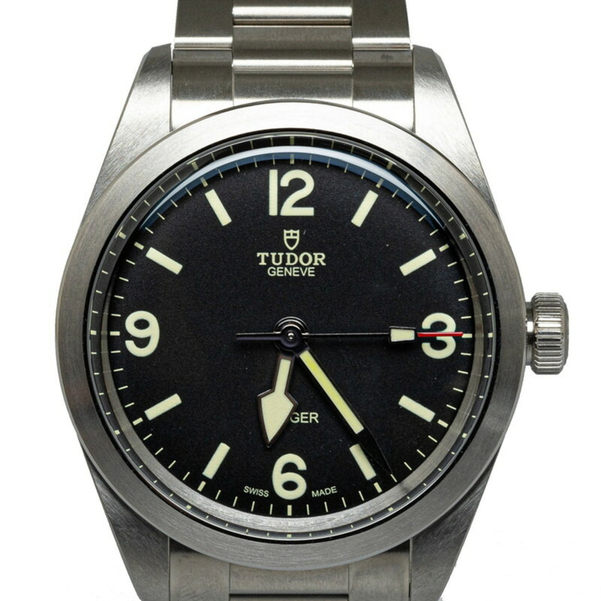 Pre-Owned Tudor Ranger Watch 79950 Automatic Black Dial Stainless Steel Men's TUDOR