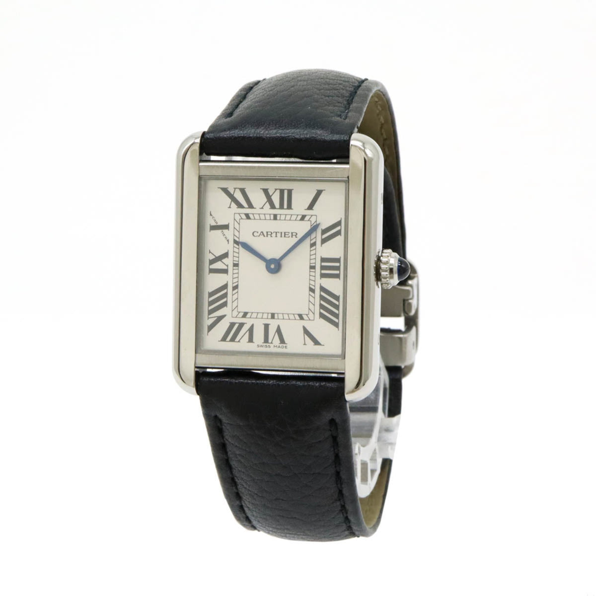 Pre-Owned Cartier Tank Solo SM Silver Dial SS Quartz Wristwatch WSTA0030