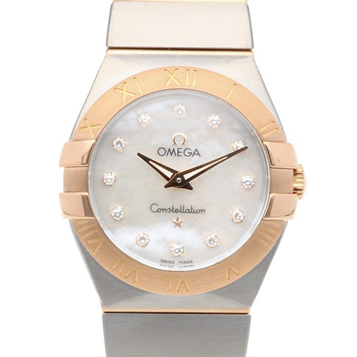 Pre-Owned Omega Constellation Watch, Stainless Steel, 12320276055001, Quartz, Refinished, 91675XXX, Women's, Pre-Owned Shell